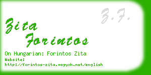 zita forintos business card